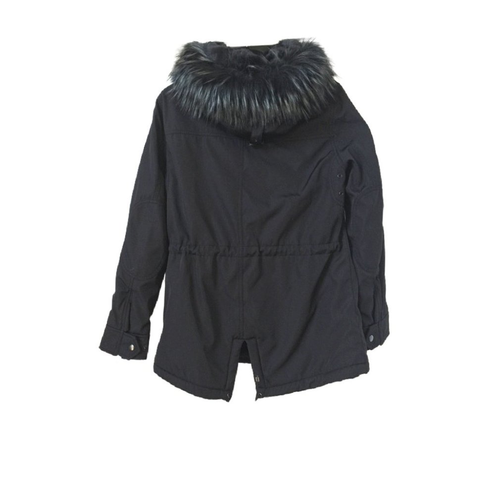 AQUA Black Canyon Parka with Large Fur Hood  S - Picture 5 of 8